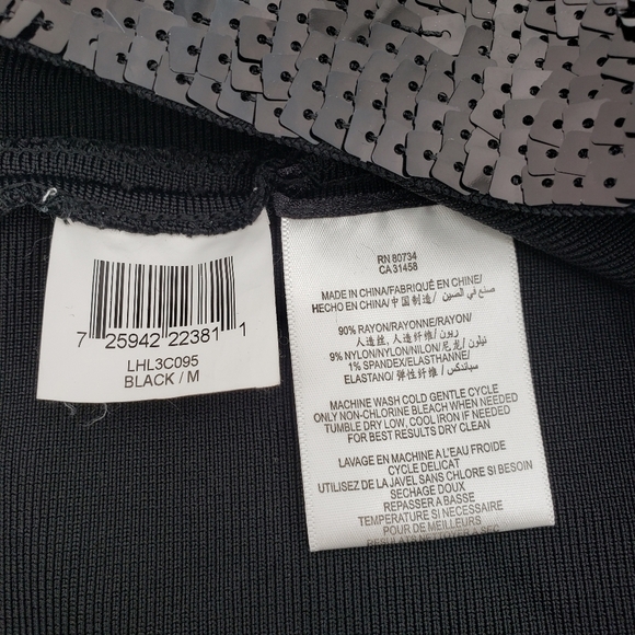 BCBGMAXAZRIA Black Bodycon Sequin Skirt - Picture 7 of 8